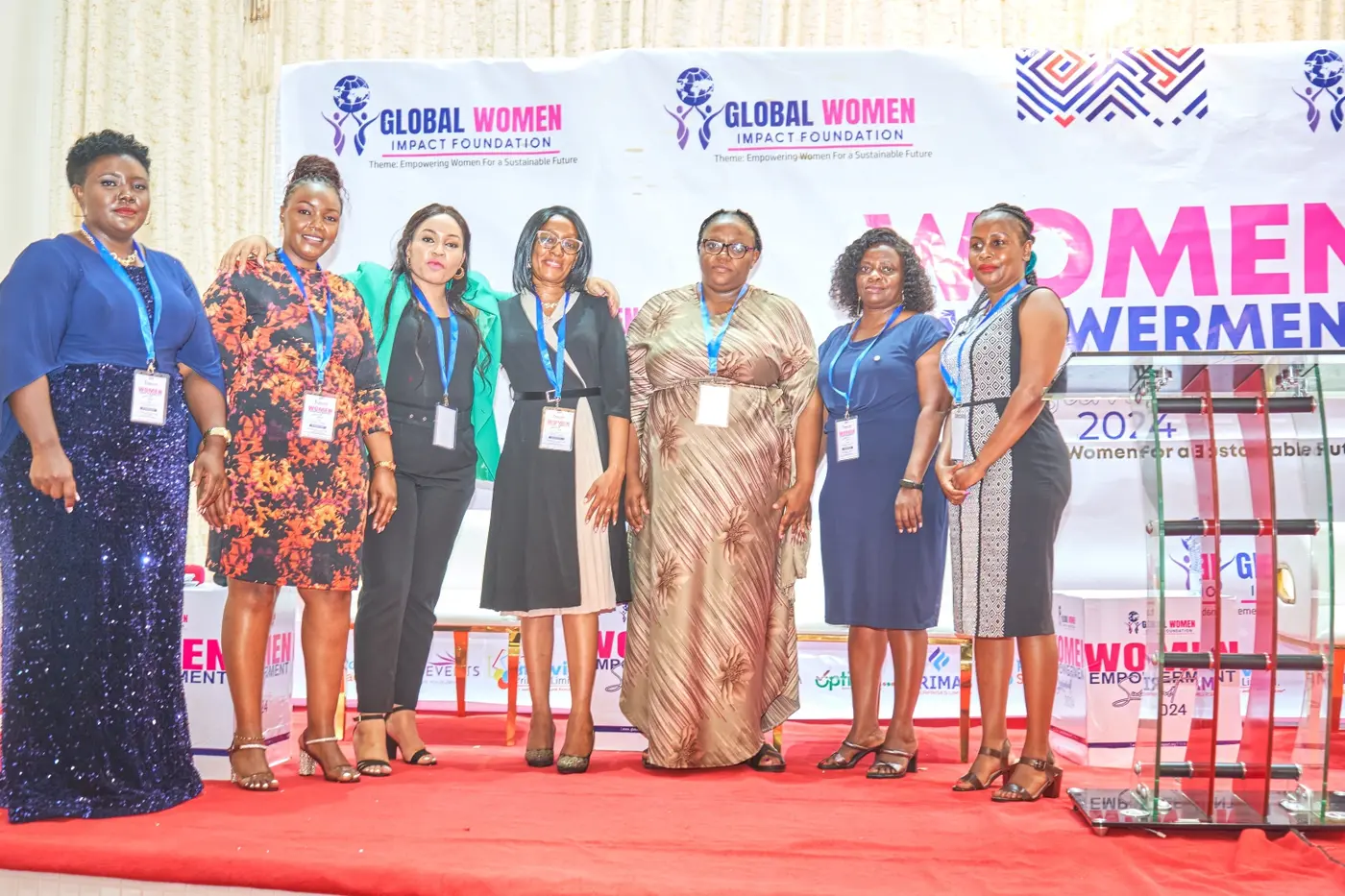 Women leaders at a Global Women Impact Foundation event